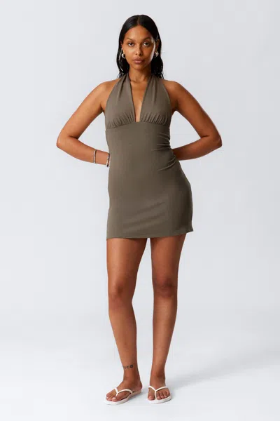 Weekday Sleeveless Halter Mini Dress