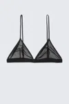 Weekday Soft Mesh Triangle Bra In Black
