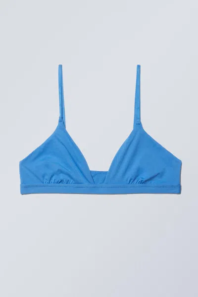 Weekday Soft Triangle Bralette Soul In Blue