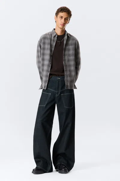 Weekday Solar Deconstructed Loose Wide Leg Jeans