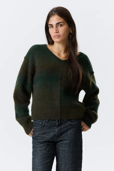 Weekday Space Dye V-neck Knitted Sweater