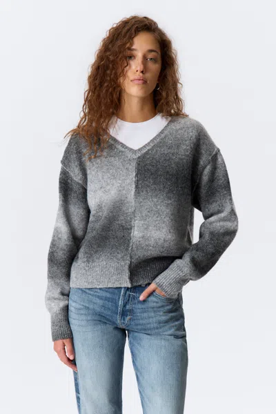 Weekday Space Dye V-neck Knitted Sweater