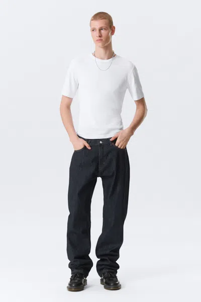 Weekday Space Mid Rise Relaxed Straight Leg Jeans