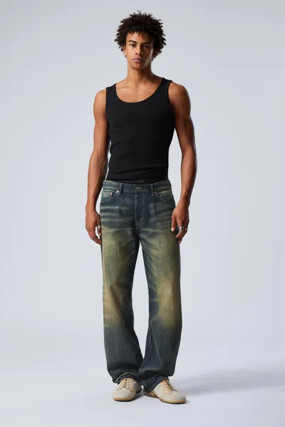 Weekday Sphere Low Rise Loose Straight Leg Jeans In Black
