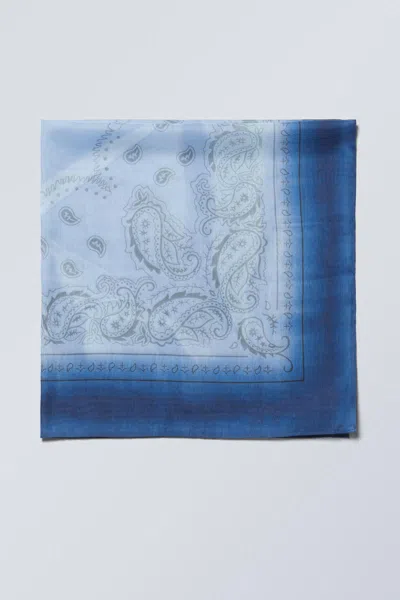 Weekday Square Bandana Scarf In Blue