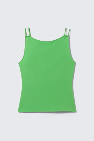 Weekday Strappy Boat-neck Jersey Tank Top