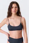 Weekday String Back Tie Bikini Top In Transparent