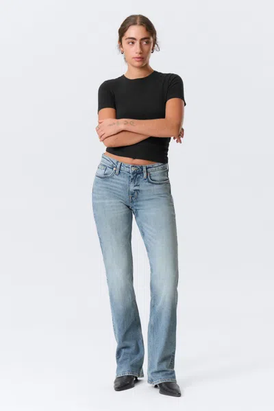 Weekday Tension Mid Rise Slim Bootcut Leg Jeans In Blue
