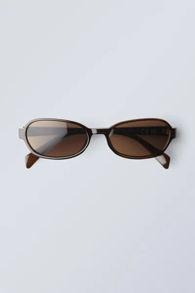 Weekday Thin Oval Frame Sunglasses