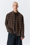 Weekday Washed Checked Button-down Flannel Shirt