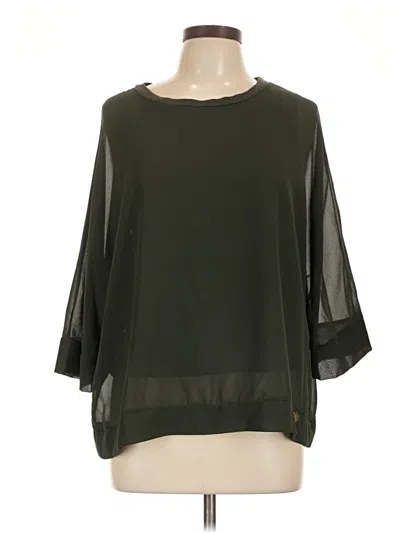 Pre-owned Weekend 3/4 Sleeve Blouse In Green