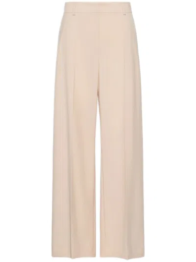 Weekend Wide-leg High-waisted Trousers With Tailored Finish In Yellow