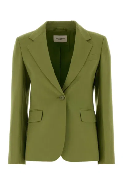 Weekend Blazer Monopetto Lamine In Animal Print