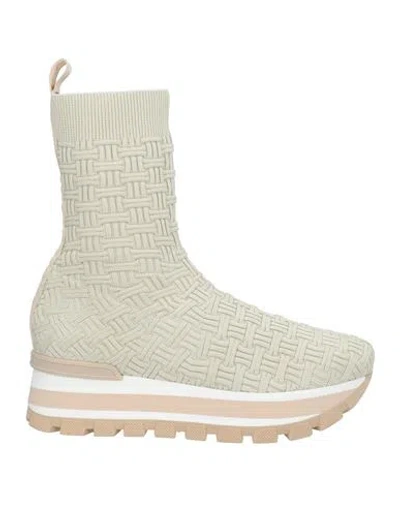 Weekend By Pedro Miralles Woman Ankle Boots Beige Size 6 Textile Fibers