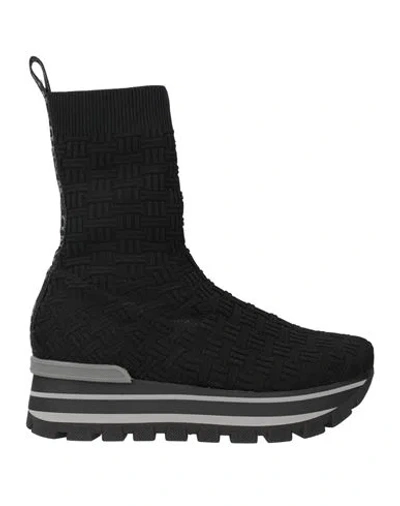 Weekend By Pedro Miralles Woman Ankle Boots Black Size 10 Textile Fibers In Black