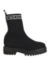 Weekend By Pedro Miralles Woman Ankle Boots Black Size 9 Textile Fibers In Black