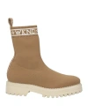 Weekend By Pedro Miralles Woman Ankle Boots Camel Size 8 Textile Fibers In Beige