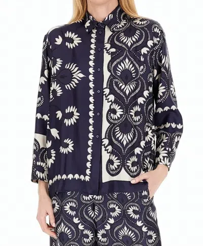 Weekend Cotton Long Sleeve Collar Shirt In Black