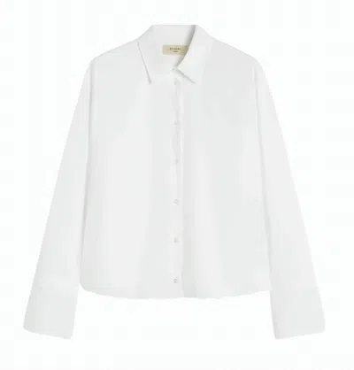 Weekend Cotton Poplin Lace Shirt In White