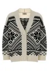 Weekend Embroidered Wool Oversize Cardigan In Printed