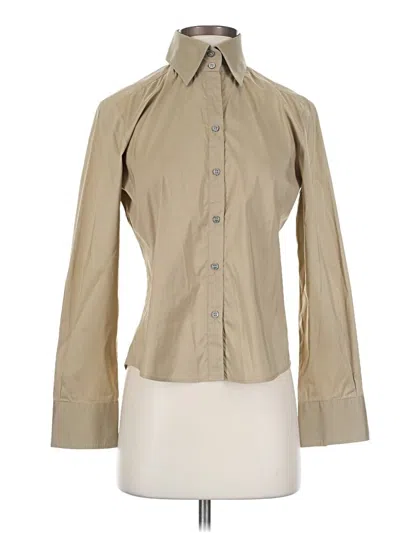 Pre-owned Weekend Long Sleeve Blouse In Tan
