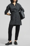 Weekend Los Angeles Adoria Texture Long Sleeve Mini Shirtdress