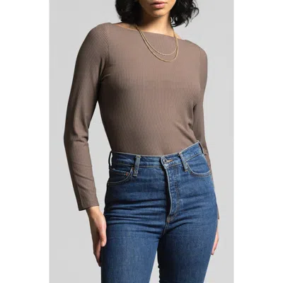 Weekend Los Angeles Arabella Rib Top In Brown