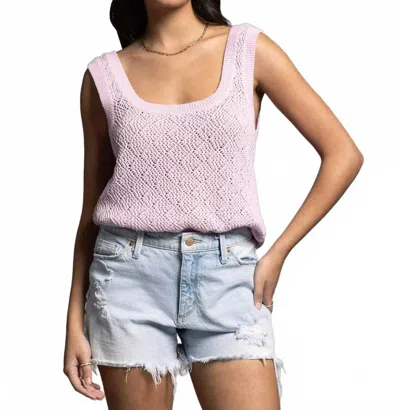 Weekend Los Angeles Bailey Square Neck Knit Top In Lilac In Multi