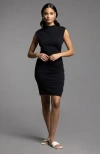 Weekend Los Angeles Bonnie Ruched Body-con Dress In Black