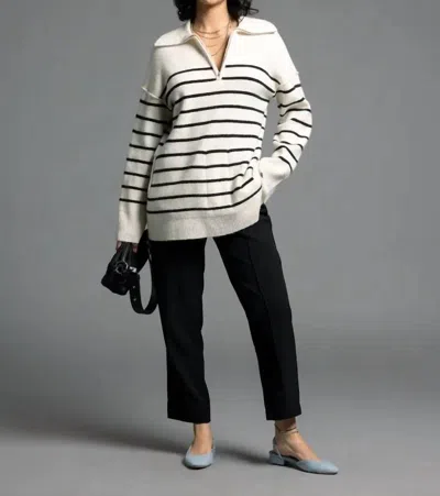 Weekend Los Angeles Coralie Sweater In Ivory/black