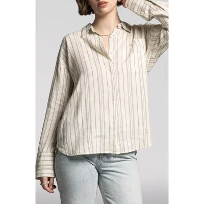 Weekend Los Angeles Elise Linen Blend Shirt In Ivory