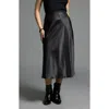 Weekend Los Angeles Emory Crinkled Satin Midi Skirt In Leopard Floral