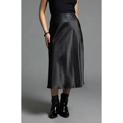 Weekend Los Angeles Emory Crinkled Satin Midi Skirt In Leopard Floral