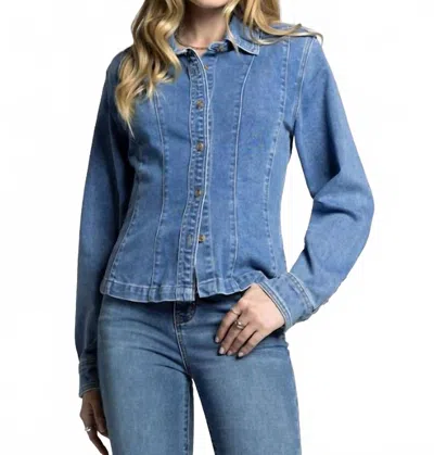 Weekend Los Angeles Estelle Shirt In Delphine Wash In Blue