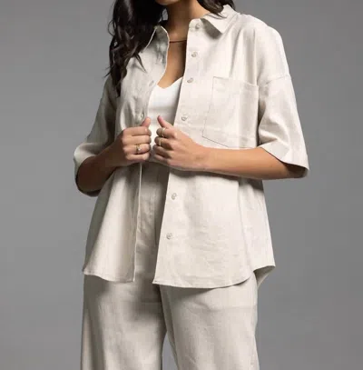 Weekend Los Angeles Jaycee Shirt In Melange Oatmeal