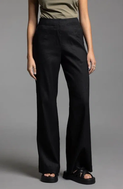 Weekend Los Angeles Luna Linen Blend Wide Leg Pants In Black