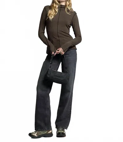 Weekend Los Angeles Marisol Long Sleeve Top In Brown/black