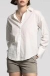 Weekend Los Angeles Maxime Stripe Button-up Shirt In White