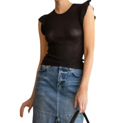Weekend Los Angeles Midnight Flounce Top In Black