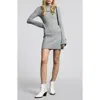 Weekend Los Angeles Mirren Long Sleeve Ribbed Sweater Dress In Heather Grey