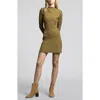 Weekend Los Angeles Mirren Long Sleeve Ribbed Sweater Dress In Oregano