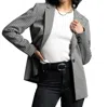Weekend Los Angeles Payton Houndstooth Blazer In Beige/black In Multi