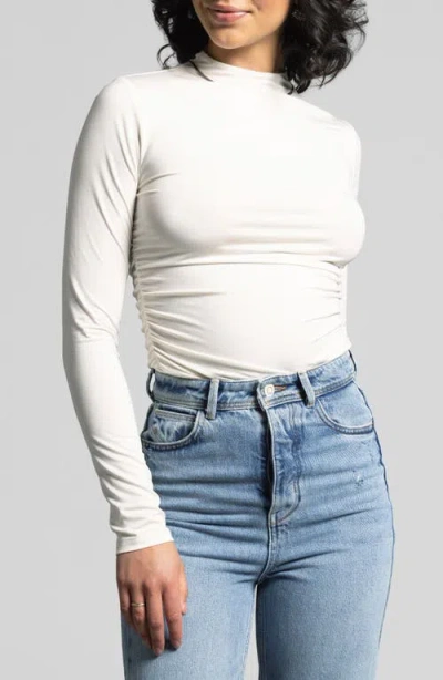 Weekend Los Angeles Rose Ruched Top In Blanc