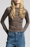 Weekend Los Angeles Rose Ruched Top In Dark Lilac