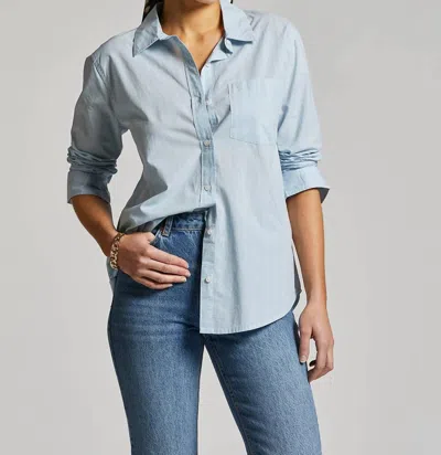 Weekend Los Angeles Single Pocket Button Up In Blue