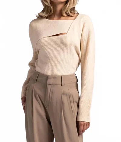 Weekend Los Angeles Sloan Asymetric Sweater In Vaporous Gray In Multi