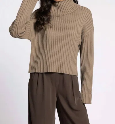 Weekend Los Angeles Virginia Relaxed Drop Shoulder Sweater In Brown