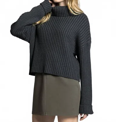 Weekend Los Angeles Virginia Relaxed Drop Shoulder Sweater In Heather Charcoal In Gray