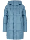Weekend Max Mara Light Blue Nylon Down Jacket In 黑色