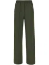 Weekend Max Mara Stretch Polyester Blend Pants With Military Inspiration In 绿色